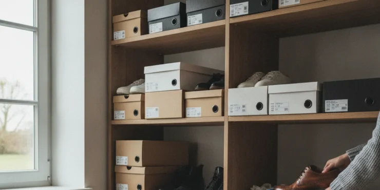 ranger chaussures leur boite origine